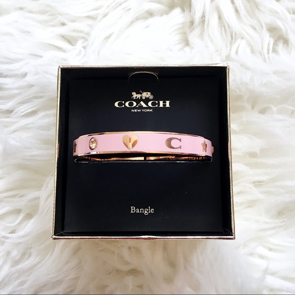 Coach Jewelry - COACH Enamel Motif Bangle Rs/Pink